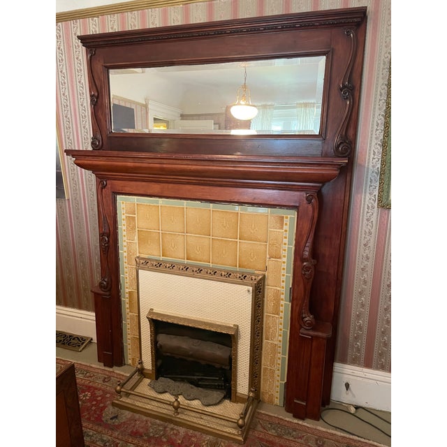 Complete Antique Late 19th Century Victorian Fireplace With Gas Insert ...