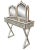 Mother of Pearl Inlaid Makeup Vanity with Three Mirrors and Large Drawer This stunning vanity table combines the...