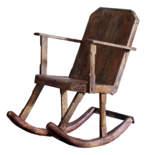 1940s Hand Carved and Handmade Rustic Rocker