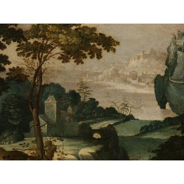 17th Century Workshop of Paul Bril, Landscape with Mary Magdalene, 1640, Oil on Canvas For Sale - Image 5 of 16
