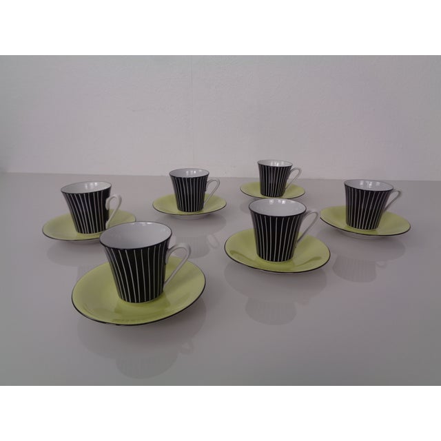 Black Coffee Service for 6 from Vokstedt, Germany, 1950s, Set of 17 For Sale - Image 8 of 18