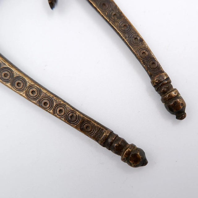 Metal Brass Betel Nut Cutter with Chiseled Decoration, India For Sale - Image 7 of 11