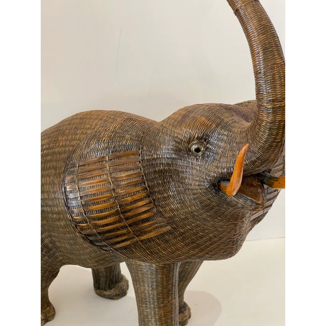 Chinese Large Chinese Wicker Elephant Box, Early 20th C For Sale - Image 3 of 12
