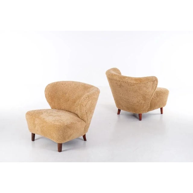 Set of Easy Chairs by Ab Erik Eks Carpentry Factory, 1940s For Sale - Image 4 of 9