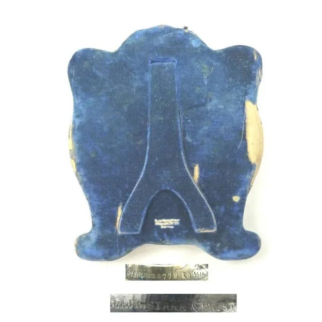 Early 20th Century Antique Black Starr & Frost Heart Shaped Sterling Silver Dressing Mirror Easel Back For Sale - Image 5 of 6