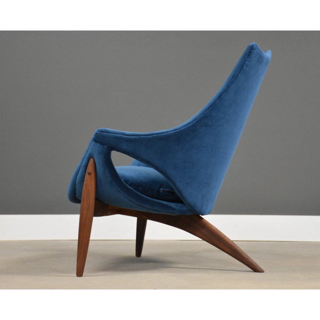 1960s 1960s Luigi Tiengo Walnut Lounge Chair For Sale - Image 5 of 11