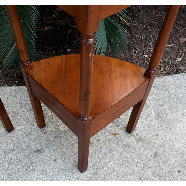 Brown Pair Fine Quality Corner Stands For Sale - Image 8 of 10