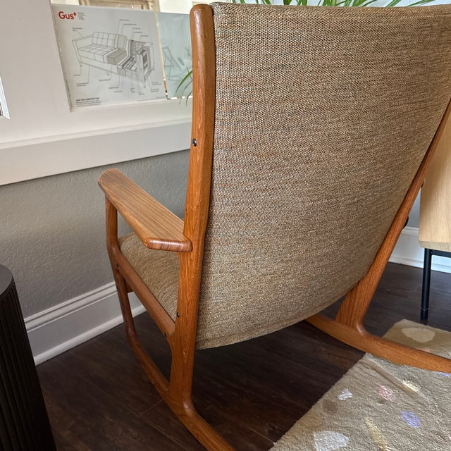 Søren Georg Jensen Model-100 Teak Rocking Chair for Kubus Møbler For Sale - Image 12 of 12