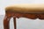 Louis XV Style Walnut Stool with Cabriole Legs and Velvet Seat, France, 1950s For Sale - Image 3 of 12