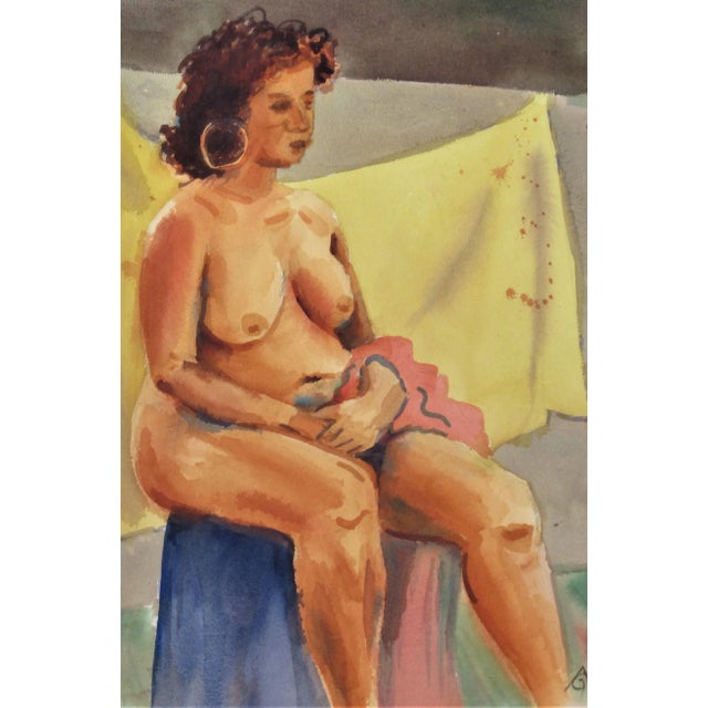 Artist: Arnold Grossman (American, 1923-2016) Title: Seated Nude Year: c.1980 Medium: Watercolor Paper: Watercolor paper...