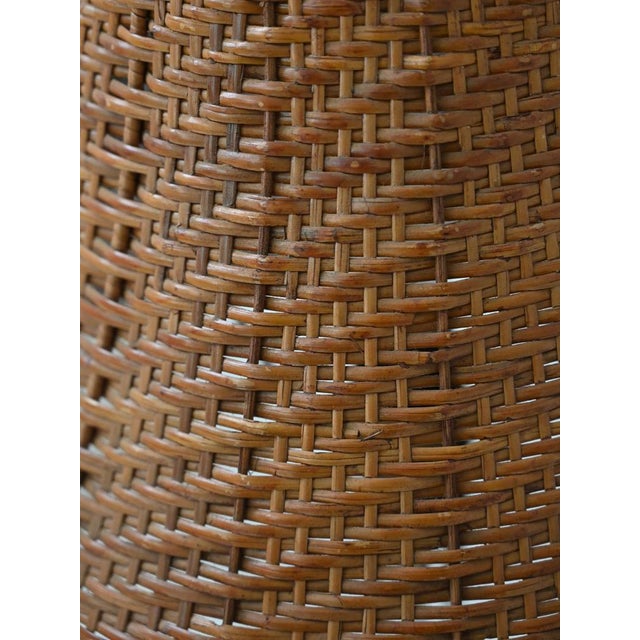 Piano Lamp with Lampshade in Rattan, 1960s For Sale - Image 9 of 12