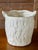 Vintage Glazed Ceramic Owl Planter Cachepot in White and Lime Green For Sale - Image 4 of 11