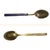 Vintage Meka Reklamegaver Danish Demitasse Spoons Gold on Sterling With Enamel- Set of 6 For Sale - Image 9 of 12