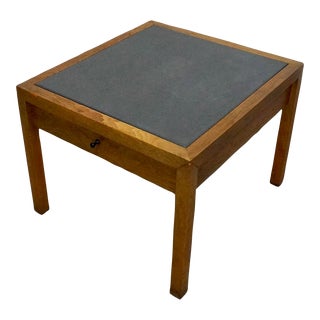 1960’s Mid-Century Modern Slat Stone Drexel End Table For Sale