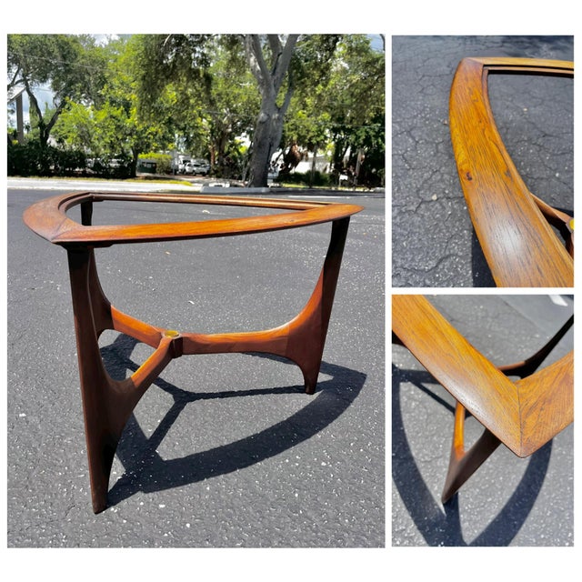 Mid Century Modern Triangle Side Table | Silhouette Series by Lane For Sale - Image 11 of 12