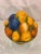 Figurative Vintage Majolica Style Fruit Stacked Lidded Bowl / Catchall For Sale - Image 3 of 11