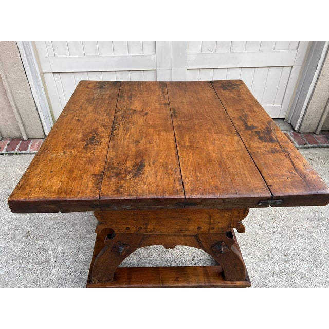 Antique French Butcher Block Baker’s Table Pétrin Farmhouse Kitchen Island C1790 For Sale - Image 17 of 18