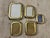Late 20th Century Mid-Century Modern High-Shine Brass "Bubble Edge" Tabletop Photo Frames - Set of 5 For Sale - Image 5 of 6
