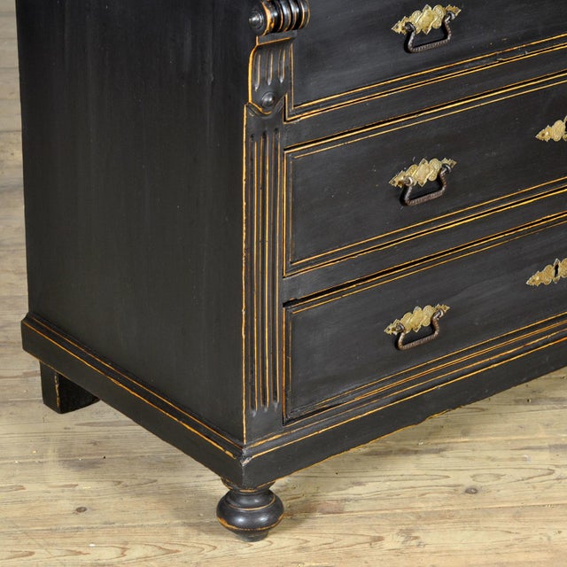 Black Chest of Drawers, 1900 For Sale - Image 13 of 15