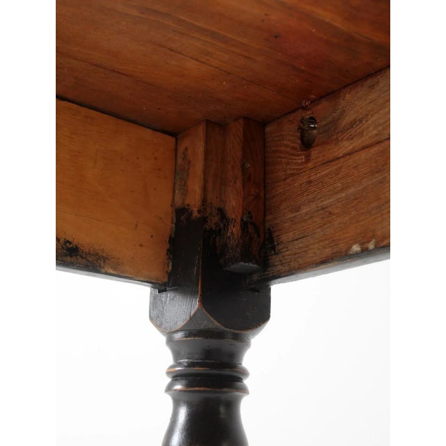 Black Vintage Farmhouse Dining Table For Sale - Image 8 of 11