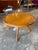 Italian Round Wood Side Table With Curved Four-Leg Base For Sale - Image 4 of 9