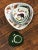 Vintage hand painted salad bowl set. An array of vegetables in the design including avacado, peppers, mushroom, beets. One...