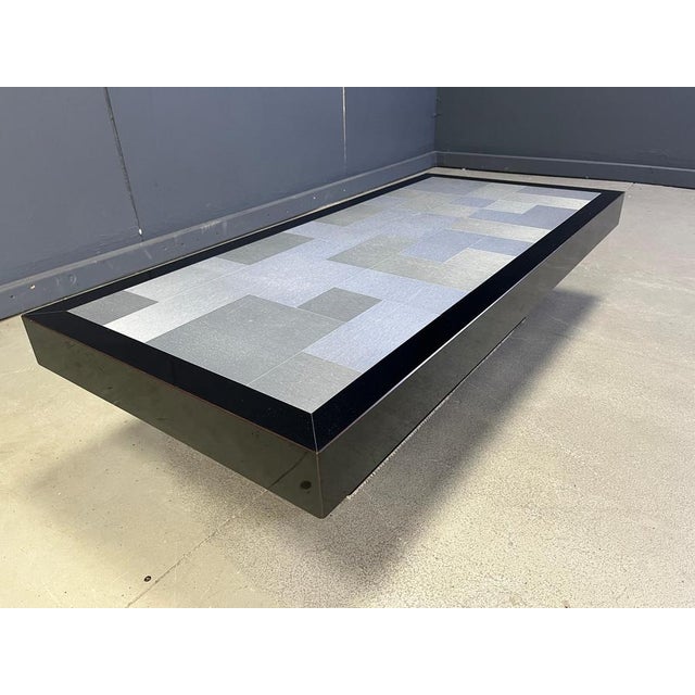 Vintage Lacquer and Aluminum Coffee Table, 1970s For Sale - Image 10 of 13