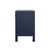 Contemporary Matthew Izzo Home Malcolm Navy Linen One Drawer Side Table With Brass Drawpull For Sale - Image 3 of 4
