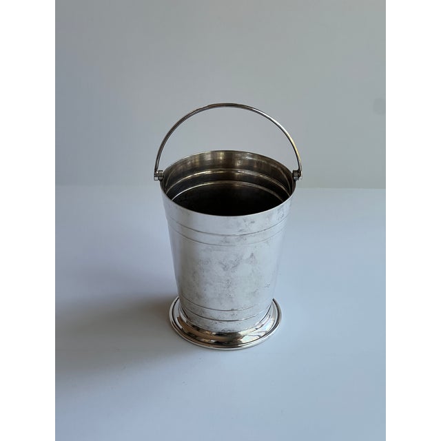 Silver Plated Seranco Ice Bucket, marked on reverse, Seranco SP on B. A great vintage piece for your bar inside or out....