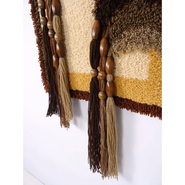 Vintage Wall Hanging in Wool, 1960s For Sale - Image 4 of 7