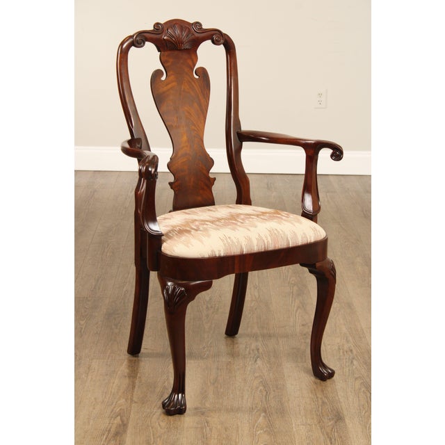 Councill Queen Anne Style Set of Eight Mahogany Dining Chairs For Sale - Image 12 of 12