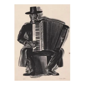 1931 Howard Willard Musician Lithograph