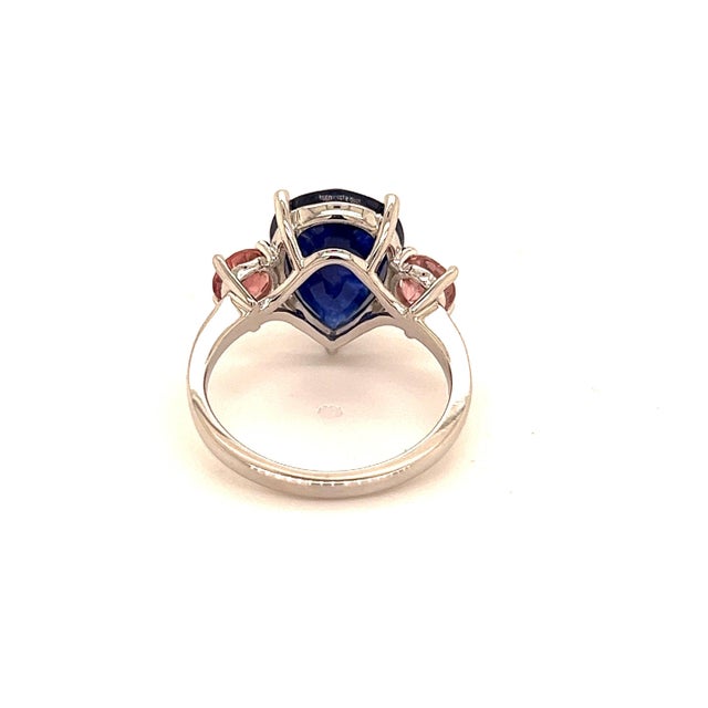 Natural Sapphire Diamond Ring 7 14k W Gold 6.16 TCW Certified $3,490 219223 This is a Unique Custom Made Glamorous Piece...