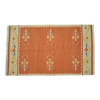Vintage Handmade Kilim Rug - 3′ × 5′1″ For Sale