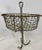 Silver Vintage Rustic Hanging Metal Miners Basket With Hooks From England - Circa 1930’s For Sale - Image 8 of 12