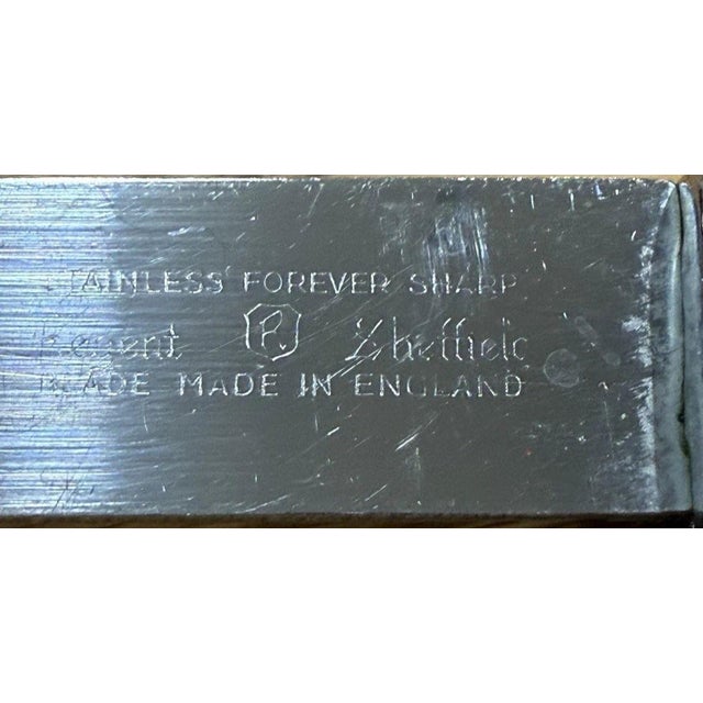 Peeredge Wood Sheffield England Stainless Steel Blade 6 Steak Knives 1960s-80s For Sale In Panama City, FL - Image 6 of 8