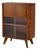 Art Deco Drinks Cabinet in Walnut with Glazed Display, 1960s For Sale