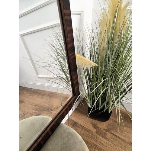 Italian Art Deco Walnut Burl Wall Mirror, 1950s For Sale - Image 6 of 8
