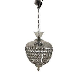 Murano Glass Crystal Light Pendant, 1950s For Sale