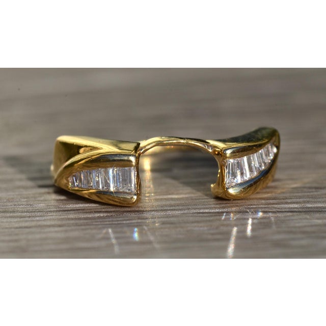 The Maury: Ladies 14K Diamond Sleeve Style Band For Sale - Image 9 of 11