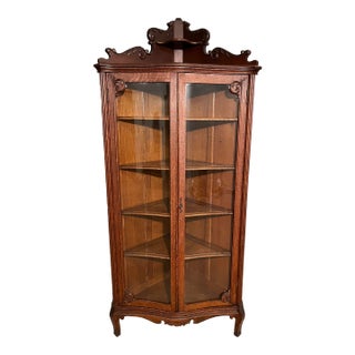 1900s Antique Corner Cabinet For Sale