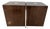 Vintage Pair Cube End Tables With Macassar Ebony Veneer Lacquered & Polished Silver Metal Accents For Sale