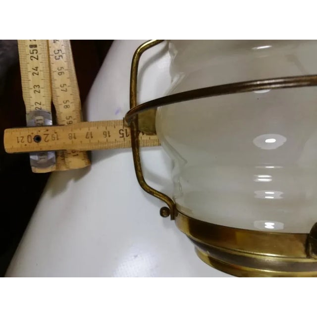 Vintage Wall Lights in Glass and Brass, 1960s, Set of 2 For Sale - Image 9 of 10