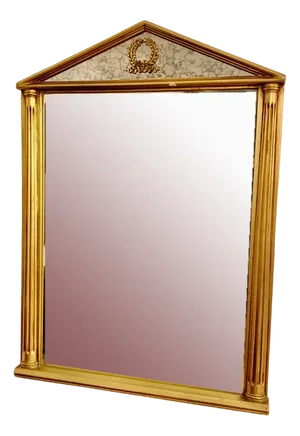 Neoclassical Carved Giltwood Mirror, Italy, 1950s