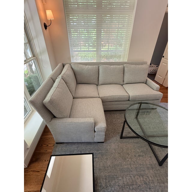 Vanguard Furniture Like New Vanguard Riverside Two Piece Sectional For Sale - Image 4 of 8