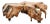 Tropical Teak Root Hardwood Coffee Table For Sale