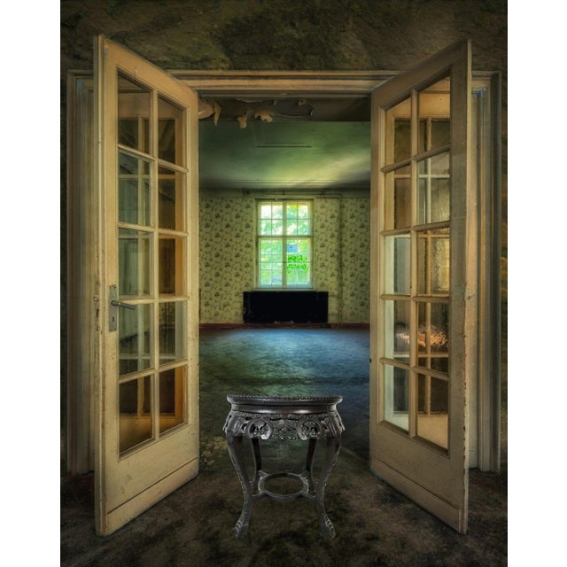 Wood Antique Chinese Rosewood and Beige Marble Display Stand / Pedestal, Side Table, or Stool For Sale - Image 7 of 10