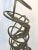 Brutalist Modern Iron Divers on Marble Stand Sculpture For Sale - Image 4 of 12