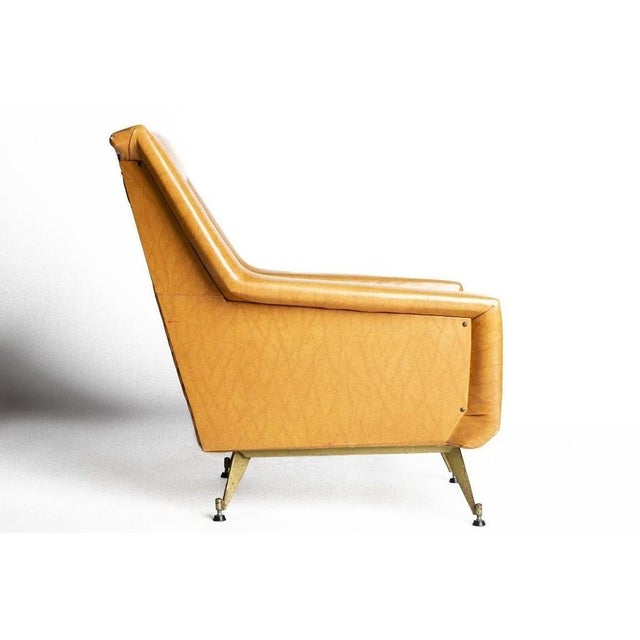 Vintage Vinyl Armchair, Italy, 1950s For Sale - Image 3 of 5