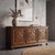 Brown French Geometric Sideboard, 1960s For Sale - Image 8 of 14